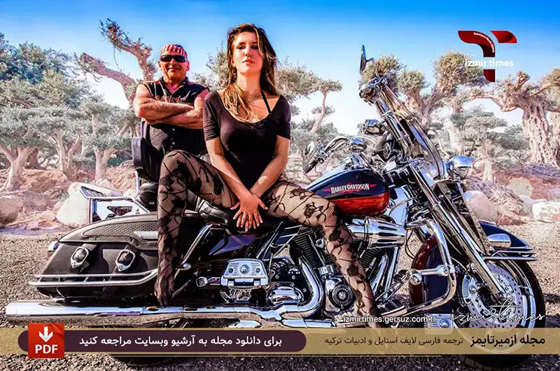 موتور هارلی دیویدسون و دختر ساپورت پوش